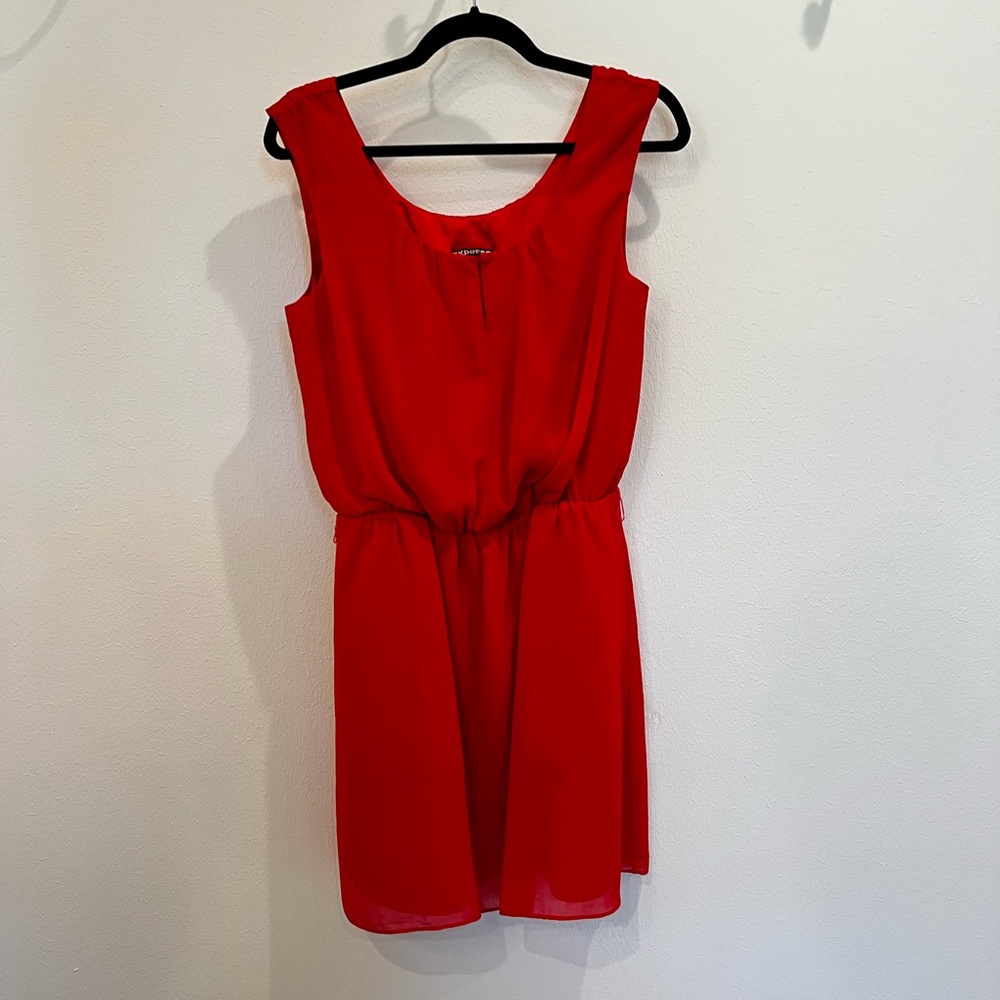 Express Red Dress - polyester Good condition
